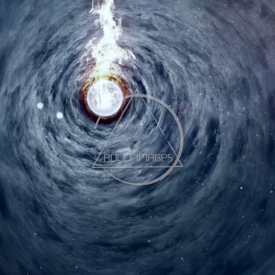 Tunnel of clouds leads to the Moon