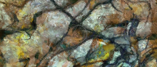 Abstract painting on canvas
